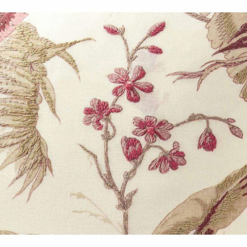 Pottery Barn Vintage Islands Tropical Scenic Emb Cushion Cover 56cm Ivory image number 1